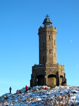 Darwen Tower on a snowy day