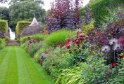 Red border at Hidcote Gardens - right